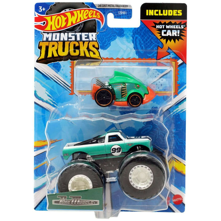 Alfabetische volgorde Carry fundament Monster Trucks Pure Muscle Diecast Car (Includes Hot Wheels Car!) -  Walmart.com