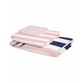 thumbnail image 2 of Anchor Pink Towel Set of 3, Soft Microfiber Bath Towels, Hand Towel, Washcloths, Modern Navy Blue White Striped Nautical Quick-Dry Absorbent Towels for Bathroom Kitchen Hotel Beach Gym Spa, 2 of 7