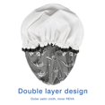 thumbnail image 4 of Shower Caps,Gray Dinosaur Skeletons Fossils Pattern Waterproof Shower Cap for Women 4 Pieces,Double Reusable Hair Cover for Shower PEVA Elastic Stretch Hem, 4 of 7