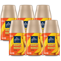 Glade Automatic Spray Refill, Mighty Mango, Scented Air Freshener for Home and Bathroom, 6.2 Oz, 6 Pack