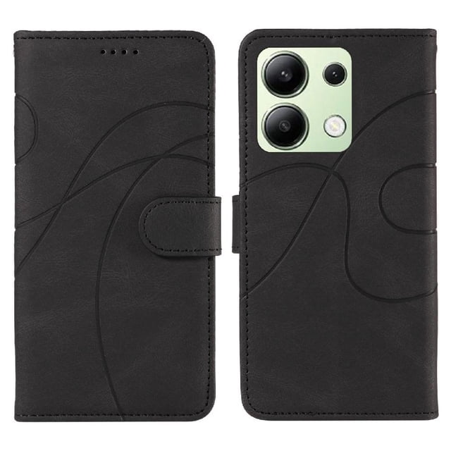 Flip Case For FOXDOCK Xiaomi Redmi Note 13 4G Card Slots and Kickstand Function Skin Feel Leather
