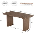 thumbnail image 2 of 62" Large Dining Table, Set for 6-8 People, Kitchen Dining Table with Grille Design, Suitable for Dining, Home, Office, Living Room, 2 of 6