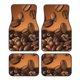 thumbnail image 1 of Fotbe Coffee Beans Juego de 4 Tapetes para Auto con Estampado – Alfombrillas de Goma Reforzada, Diseño Antideslizante, Protección para Todo el Año – Vehículos, Autos, Camionetas y SUVs, 1 of 7