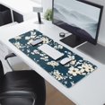 thumbnail image 2 of Long Mouse Pads for Desk,Pioneer Flower Floral Print Pattern Desk Mats on Top Of Desks, Desk Mouse Pad Extra Large with 3mm Non-Slip Base and Stitched Edge for Gaming,Office,Work,Home 31.5"x11.8", 2 of 6