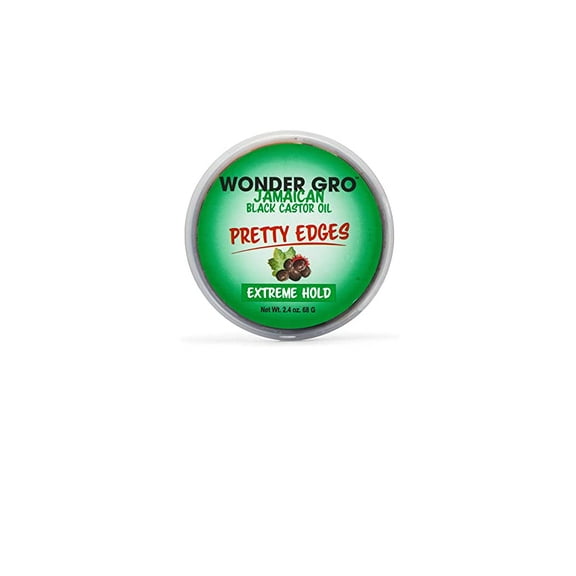 Wonder Gro Jamaican Black Castor Oil Edge Gel for Extreme Hold, 2.4 oz - Soften & Control Hair