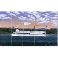 thumbnail image 1 of Ceramic Tile Mural-James Bard Ships Tile Mural Contemporary Renovate. 21.25" w x 12.75" h using (15) 4.25 x 4.25 ceramic tiles, 1 of 3