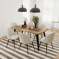 thumbnail image 4 of Homy Casa 18.9" Upholstered Fabric Dining Chair in Beige (Set of 6), 4 of 8