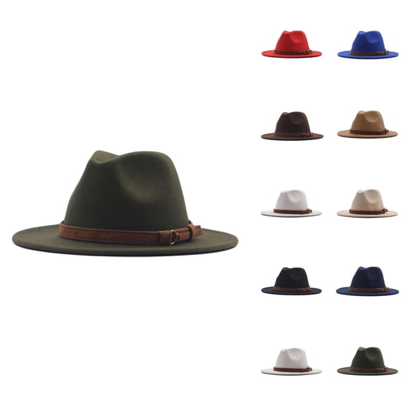 Wide Brim Fedora Hat for Women Western Cowgirl Hats Panama Rancher Hat