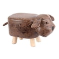 thumbnail image 4 of Tabouret Repose-Pieds Animal en Bois Massif Banc de Soutien Dessin Animé Repose-Pieds Imperméable Brun, 4 of 9