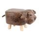 thumbnail image 4 of Reposapiés con forma de animal, taburete, silla, cambiador de zapatos para habitación infantil, sala de juegos Marrón, 4 of 9