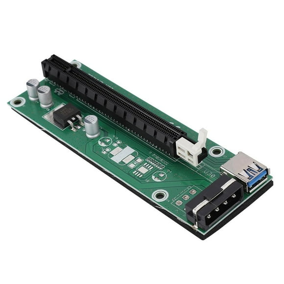 PCIE 1X To PCI-E 16X Graphics Card, PCIE To PCIE Riser Card USB3.0 FP Solid Capacitors For Computer