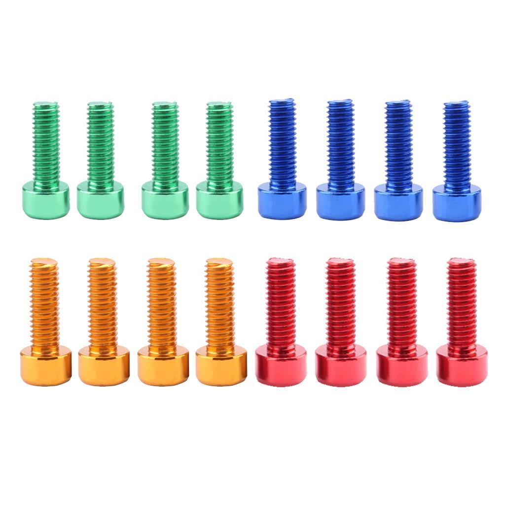 16 Pieces Bike Water Bottle Cage Holder Bolts Screws Bicycle Accessories 