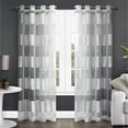 thumbnail image 1 of Exclusive Home Rideaux Navaro Voilage à Illets Paire, Blanc Hiver, 54x84, 2 Pcs, 1 of 5