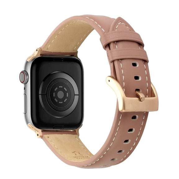 Xpm Compatible with Apple Watch 41mm Series 9 Luxury Leather Replacement Band Strap Wristbands Design Buckle for iWatch Series 9 [41mm] [ Coffee ]