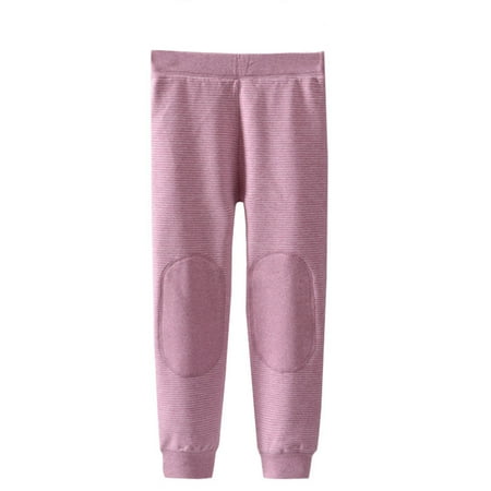 OJinShaWanO Girls Softball Pants White with Red Stripe Kids Soft Warm Midweight Thermal Base Layer Pants Elastic Waistband