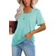 thumbnail image 2 of Camiseta Casual para Mujer Lunivop con Cuello Cuadrado y Manga Corta, 2 of 3