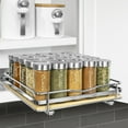 thumbnail image 6 of LYNK PROFESSIONAL Elite 10-1/4" Wide Pull Out Spice Rack Organizer for Cabinet, Slide Out Shelf, Chrome, 6 of 9