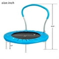 thumbnail image 4 of 36" Kids Trampoline with Handlebar, 220LBS Weight Capacity, Recreational Toddler Trampolines with Metal Springs and Stable Six Legs, Easy Assembly, Round Trampoline for Kids Indoor Outdoor, Blue, 4 of 8