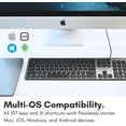 thumbnail image 5 of Macally Wired Keyboard for Mac with USB Hub (2X USB-A / 1x USB-C) - Space Gray, 5 of 7