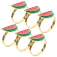 thumbnail image 3 of Masteelf Watermelon Napkin Rings for Decoration Reusable Zinc Alloy Multi Color 6 Pieces, 3 of 8