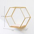 thumbnail image 5 of Hexagonal Floating Frame Wall Decoration Wall-Mounted Storage Rack Jiazi Home Furnishing Decoration Art, 5 of 5