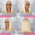 thumbnail image 4 of Peluca Bangxunk Blonde Bob 613 de cabello humano, densidad 200%, 35 cm, 4 of 9