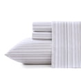 thumbnail image 2 of Tommy Bahama - Queen Sheets, Cotton Percale Bedding Set, Crisp & Cool, Stylish Home Decor (Kahanu Stripe Grey, Queen), 2 of 3