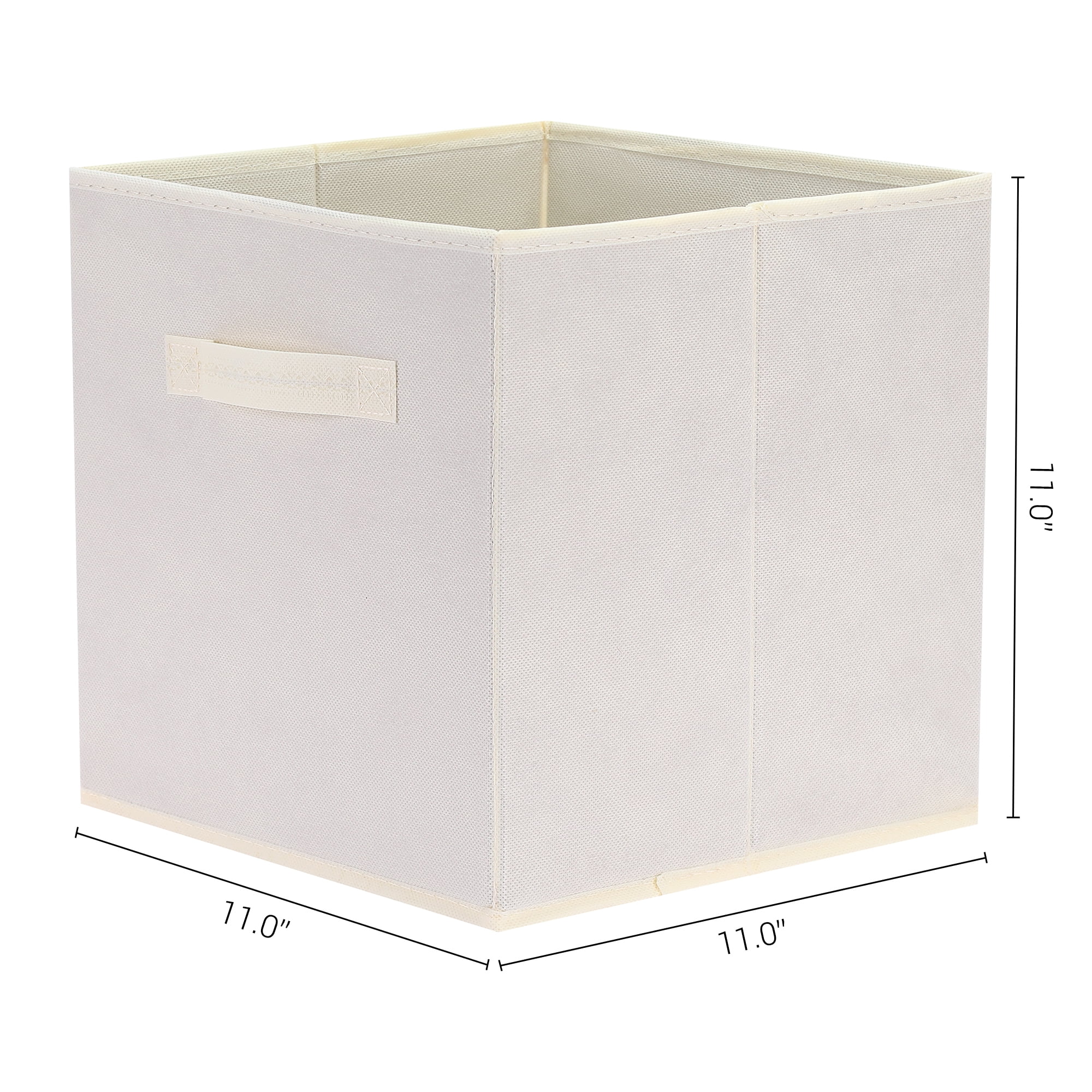 Unique Bargains Fabric Storage Cube Storage Bin Storage Basket Beige