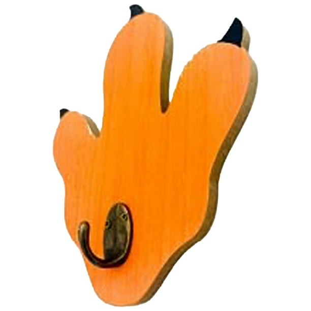 Gancho Para Abrigos De Dinosaurio Gancho para abrigos de dinosaurio, colgador de puerta de madera para dormitorio, guardería, sala de juegos (naranja)