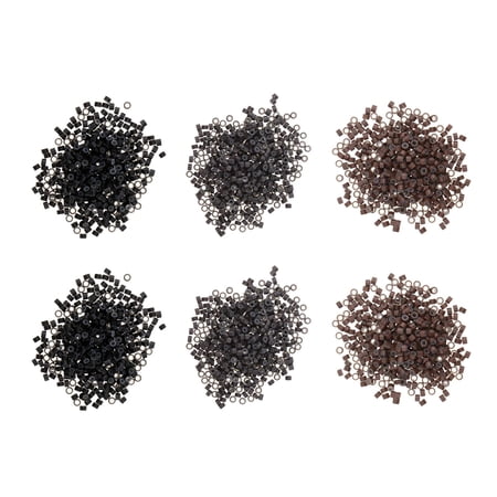 Stgfyxgs Set of 3000 3mm Micro Rings Crimp for Bonded Feather Hair Extensions Styling