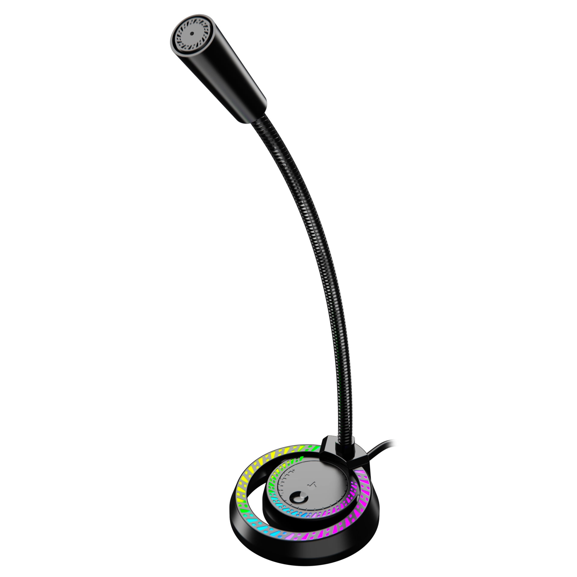 USB Recording Microphone WIth RGB LED Light Stand For Laptop YouTube Live Broadcast Karaoke Gamers Computer Microphone
