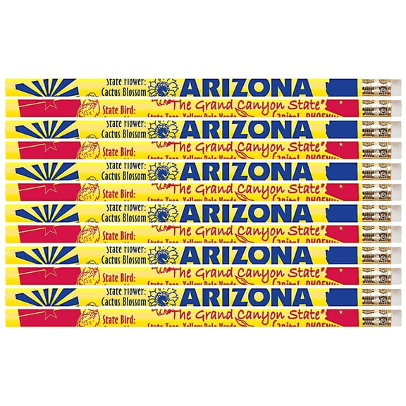 D2386 Arizona - 36 Qty Package - Arizona State Quick Facts Pencils - Express Pencils