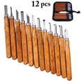 thumbnail image 2 of Coofit 12PCS Wood Carving Tool Set Professional DIY Woodworking Tool with Sharpener, 2 of 10