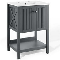Modway Steam 24" Bathroom Vanity in Gray White