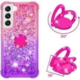 thumbnail image 3 of Clear Case for Samsung Galaxy S23 with Kickstand for Girls Women, Liquid Glitter Sparkle Bling Cute Case Gradient Quicksand Cover for Samsung Galaxy S23 JB Pink Mauve, 3 of 7