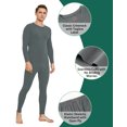 thumbnail image 4 of INNERSY Mens Thermal Underwear Sets Long Johns Soft Warm Long Underwear(XS,Gray), 4 of 6
