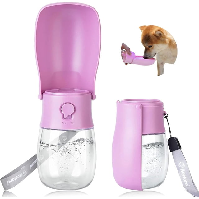 HLONK Bouteille d'Eau Pliable pour Chien Distributeur d'Eau Portable Bouteille d'Eau pour Animal de Compagnie d'Extérieur pour Chien Chat Chiot Marche Randonnée Voyage. Accessoires pour Chiot Compatibles Lave-Vaisselle 10oz