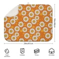 thumbnail image 2 of Microfiber Dish Drying Mat Daisy Floral Design Foldable Absorbent Kitchen Counter Rack Pad Spring Summer 18x24 Inch, 2 of 5