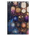 thumbnail image 5 of Galactic Hexagon Blackout Curtains 55W x 72/84L Living Room Bedroom Curtains Heat Insulation and Sun Protection 2-Pack, 5 of 6