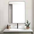thumbnail image 6 of Knubmt Rectangular Wall Mirror Silver Metal Frame Makeup Mirror Vanity Mirror for Bathroom, Living Room, 24x32 Inch, 6 of 8
