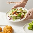 thumbnail image 4 of 8.5 Inch Small Dinner Plates Set of 6, Ceramic Plates for Salad, Snack, Dessert and Appetizer - Microwave, Oven and Dishwasher Safe, Scratch Resistant and Lead-Free, White, 4 of 7