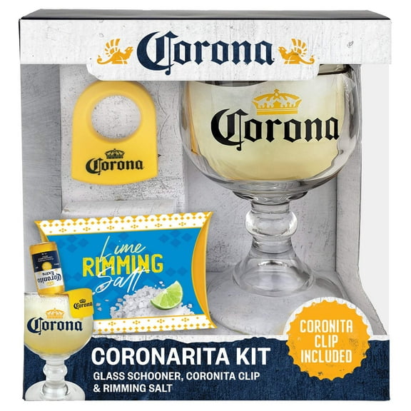 Corona Beer 3 pc. Coronarita Cocktail Making Kit w/ Schooner Glass