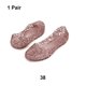 thumbnail image 5 of Jumpingount 1 par de sandalias de mujer, zapatos de gelatina transpirables informales de verano de cristal a la moda, calzado de malla de compras para Calzado Talla 38 Rosa Jumpingount AP012373-05, 5 of 6