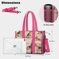 thumbnail image 5 of Teacher Tote Bag,German Shepherd Teacher Utility Tote Bag,Large Work Tote Bags for Women with Multiple Pockets,Top Zipper Closure,13.8x10.6x6.7 Inch, 5 of 5