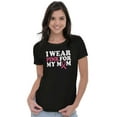 thumbnail image 4 of I Wear Pink For My Mom Support Womens Slim Fit Graphic Tee Brisco Brands S, 4 of 5