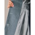 thumbnail image 5 of DARING DIVA Velvet A-Line Stand Collar Double Breasted Trench Coats S Cadet Gray, 5 of 6