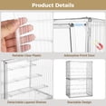 thumbnail image 3 of 2 PCS Clear Plastic Figurine Display Case, 4 Layers Stackable Display Box with Shelves for Collectibles, Adsorptive Front Opening Dustproof Display Cabinet for Figures Models Souvenirs, 3 of 5