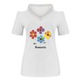 thumbnail image 3 of Camisetas Casuales para Mujeres Correa de Hombro de Verano Camiseta con Cuello en V, Manga Corta Top Ligero para el Hogar Y la Fiesta, 3 of 7