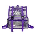 thumbnail image 1 of Mochila Estudiante PVC Transparente Mochila Deportiva Gran Capacidad para Mujer (púrpura), 1 of 9
