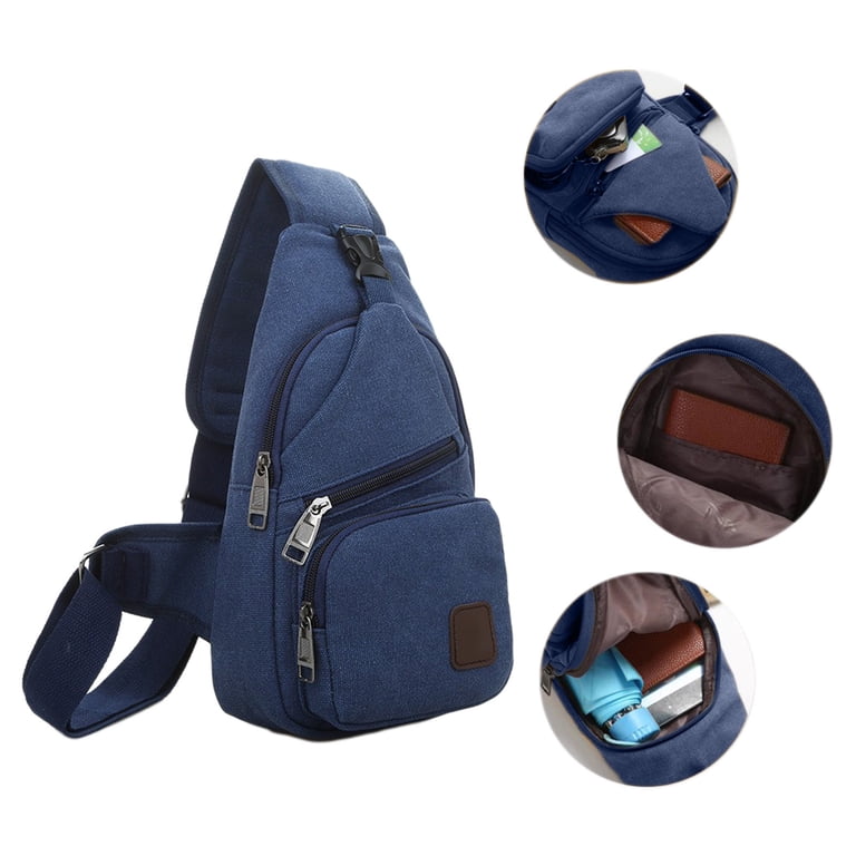 Canvas Chest Sling Backpack | Multipurpose Crossbody  display picture 1
